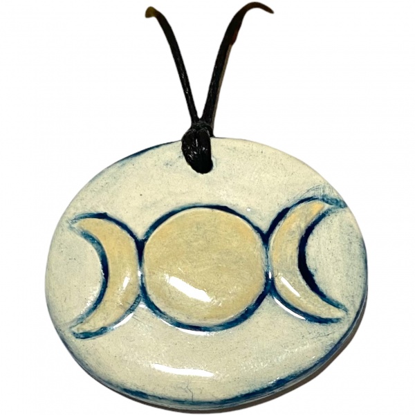 Triple Moon - Ceramic Pendant