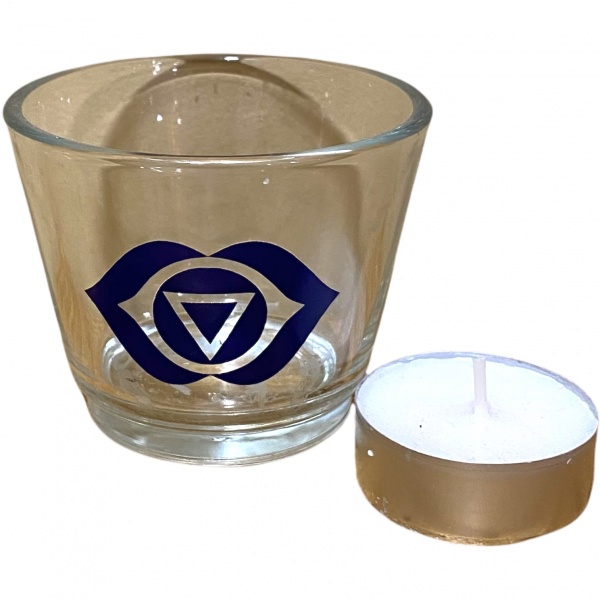 Third Eye Chakra - Glass Votive Candle Holder