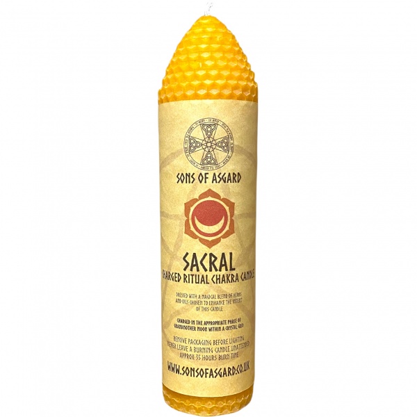 Sacral Chakra - Beeswax Ritual Candle