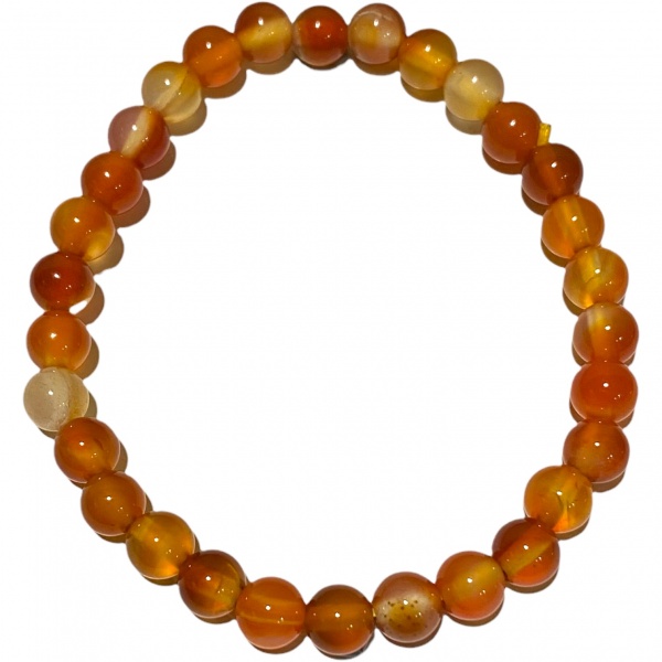 Carnelian - Crystal Bead Bracelet