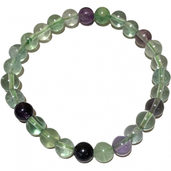 Fluorite - Rainbow - Crystal Bead Bracelet