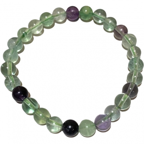 Fluorite - Rainbow - Crystal Bead Bracelet