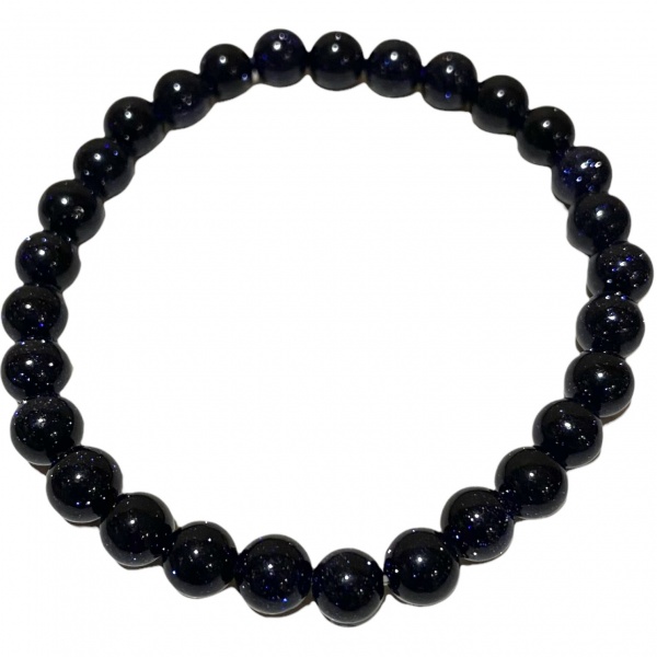 Goldstone - Blue - Crystal Bead Bracelet