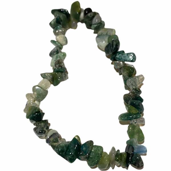 Agate - Moss - Crystal Chip Bracelet