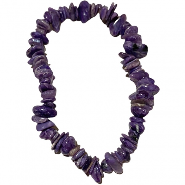 Charoite - Crystal Chip Bracelet