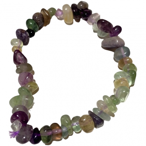 Fluorite Mixed - Crystal Chip Bracelet