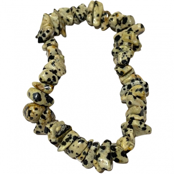 Jasper Dalmation - Crystal Chip Bracelet