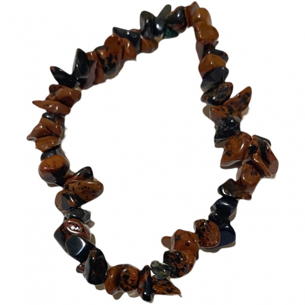 Obsidian Mahogany - Crystal Chip Bracelet