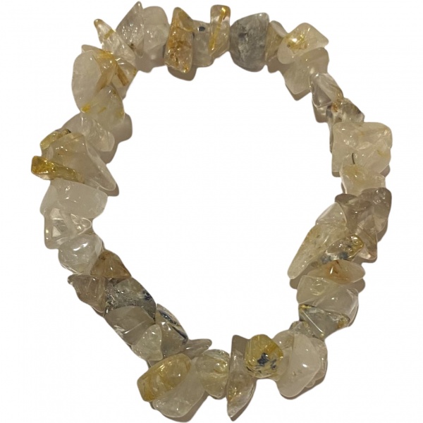 Quartz Rutile Gold - Crystal Chip Bracelet