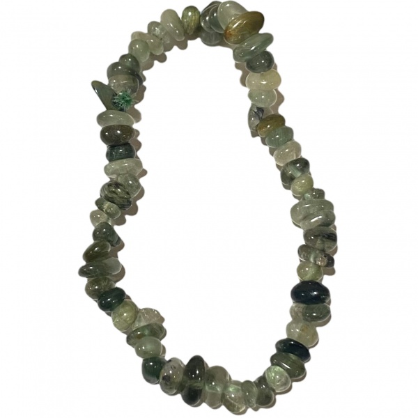 Quartz Rutile Green - Crystal Chip Bracelet