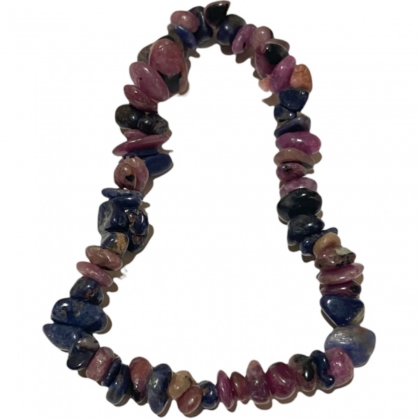 Ruby & Sapphire - Crystal Chip Bracelet