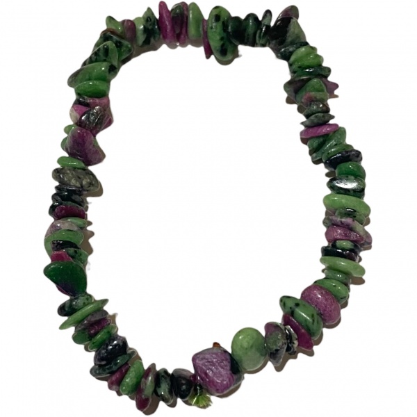 Ruby in Zoisite  - Crystal Chip Bracelet