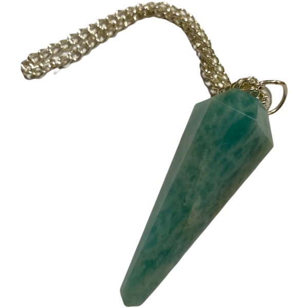 Amazonite - Faceted Crystal Pendulum