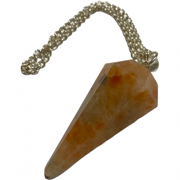 Sunstone - Faceted Crystal Pendulum