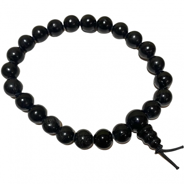 Tourmaline Black - Crystal Powerbead Bracelet