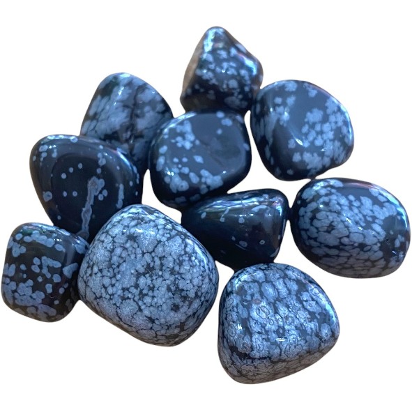 Obsidian - Snowflake - Tumblestone