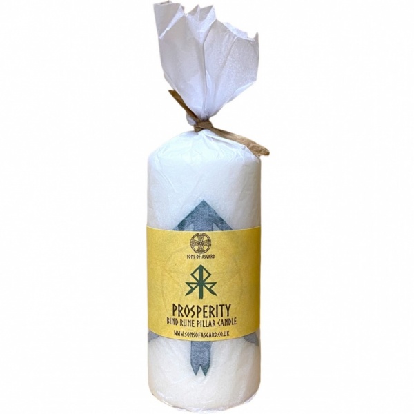 Prosperity - Bind Rune Pillar Candle - Sons of Asgard