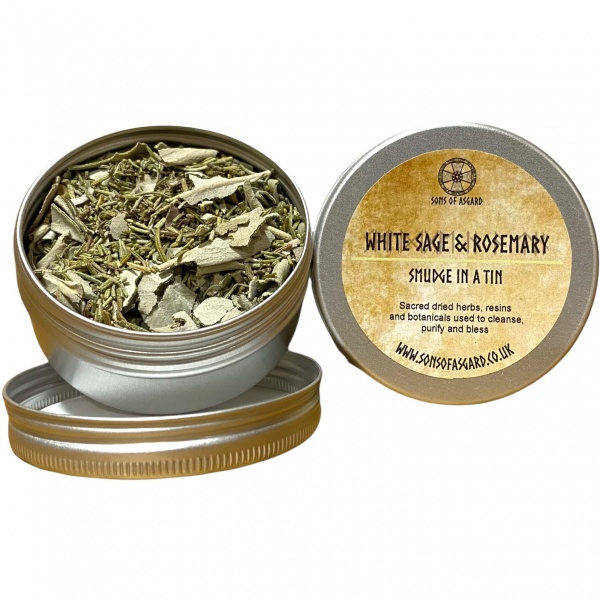 White Sage & Rosemary - Smudge in a Tin