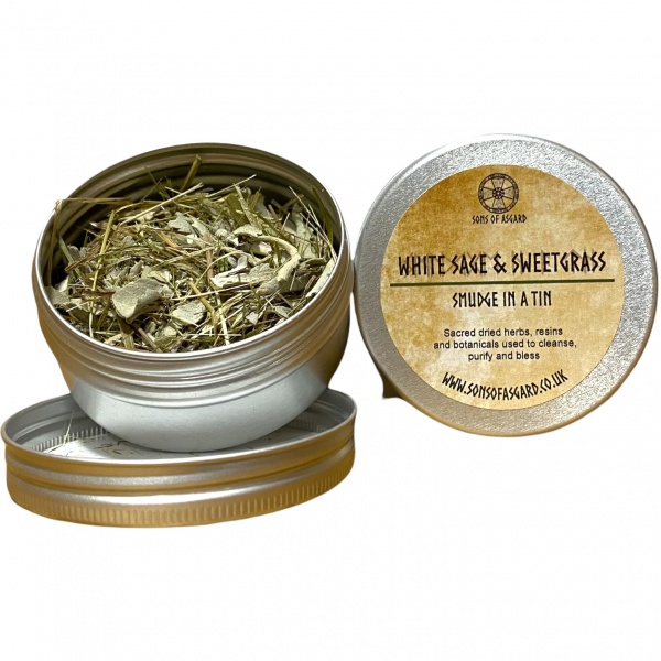 White Sage & Sweetgrass - Smudge in a Tin