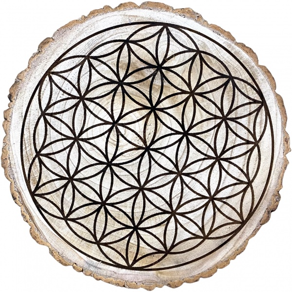 Flower of Life - Wooden Crystal Grid Board