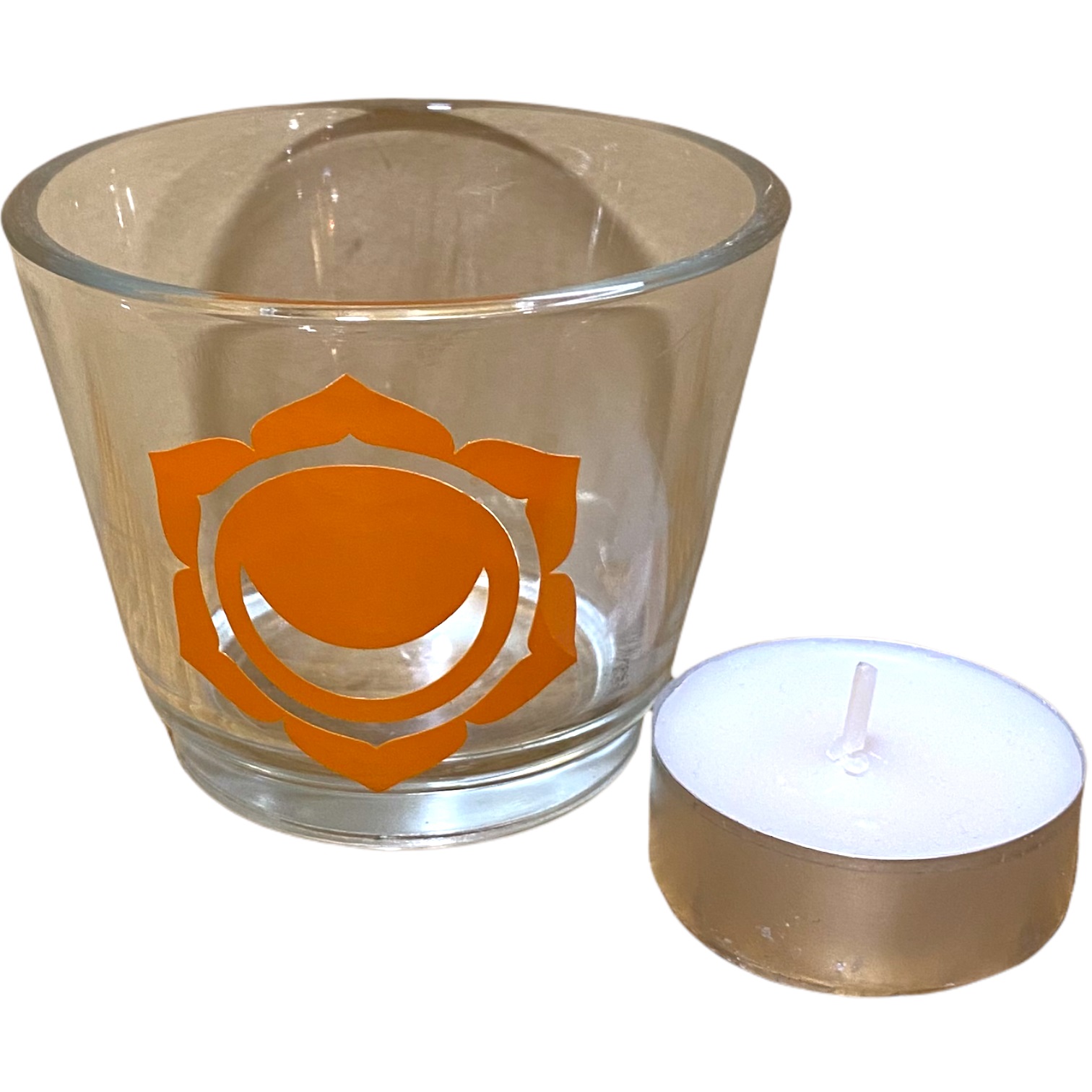 Sacral Chakra - Glass Votive Candle Holder