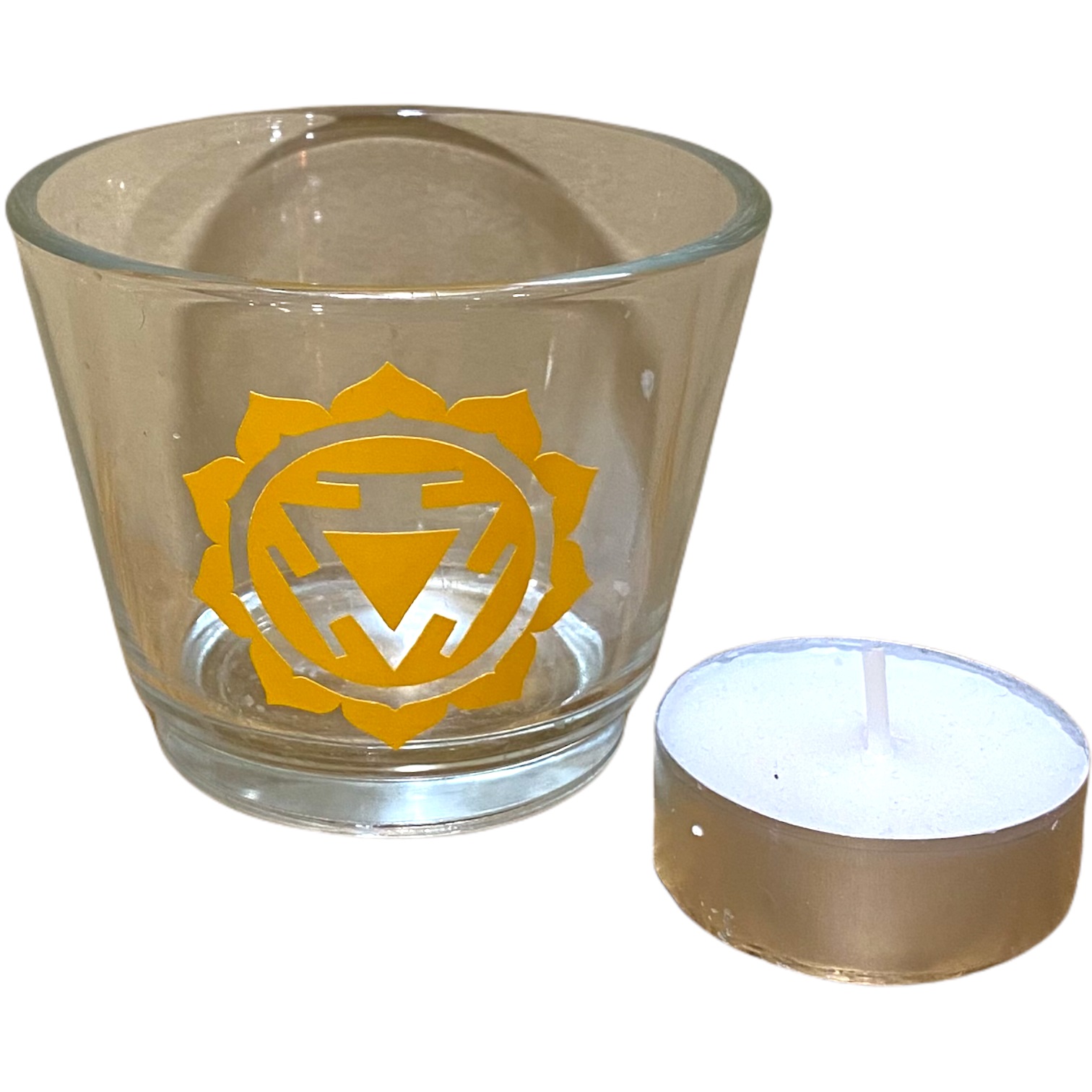 Solar Plexus Chakra - Glass Votive Candle Holder