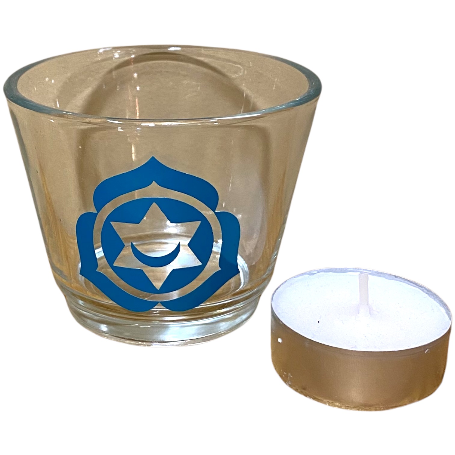 Thymus Chakra - Glass Votive Candle Holder