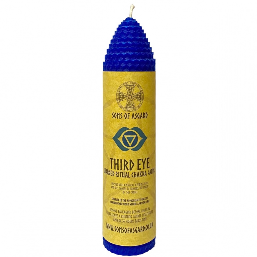 Third Eye Chakra - Beeswax Ritual Candle - Sons of Asgard