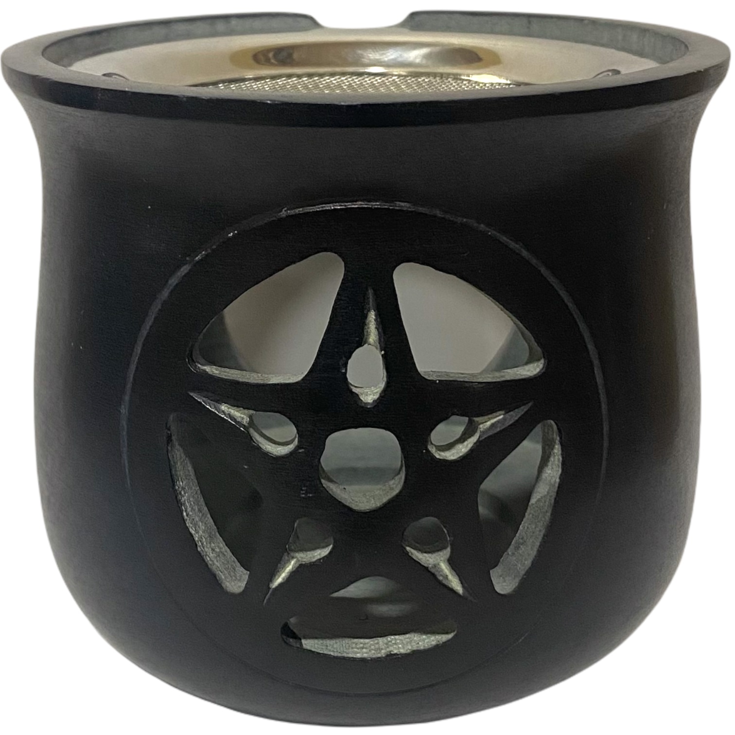 Loose Incense Burner - Black Pentagram