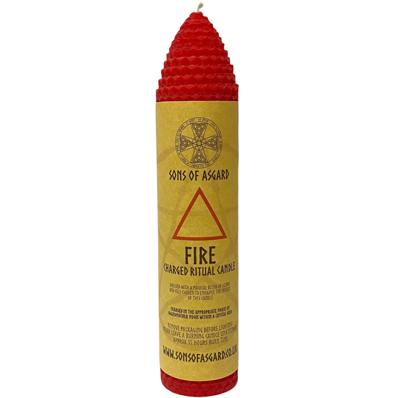 Elemental - Fire - Beeswax Ritual Candle - Sons of Asgard